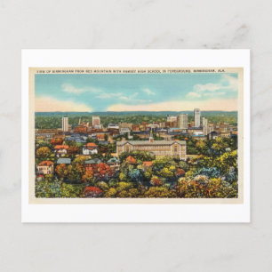 Aerial View of Birmingham, Alabama, Vintage Vykort