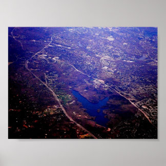Aerial View of Burke, Virginia Poster
