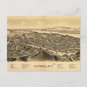 Aerial View of Catflight, New York (1889) Vykort