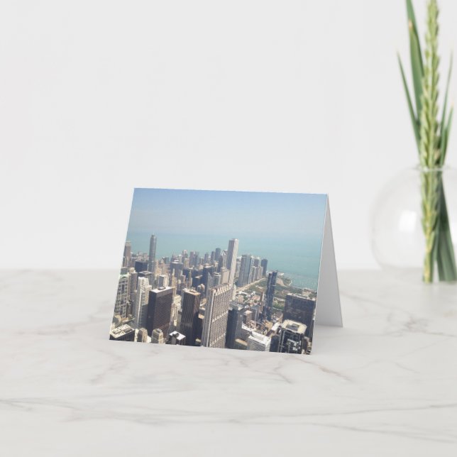 Aerial View of Chicago Blank Card Kort (Framsida)