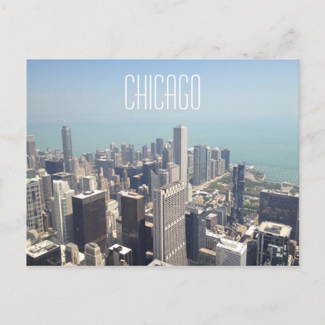 Aerial View of Chicago Vykort (Framsida)