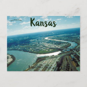 Aerial View of Kansas City Kansas Vykort