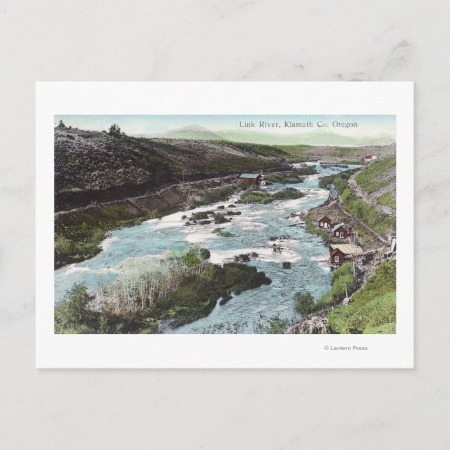 Aerial View of Link RiverKlamath County, ELLER Vykort (Framsida)
