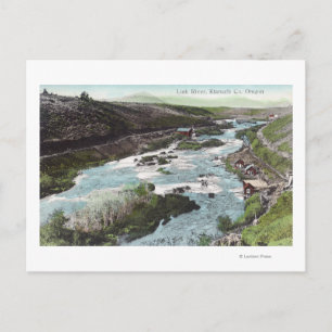 Aerial View of Link RiverKlamath County, ELLER Vykort