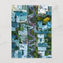AERIAL VIEW OF LOMBARD STREET, SAN FRANCISCO, USA VYKORT