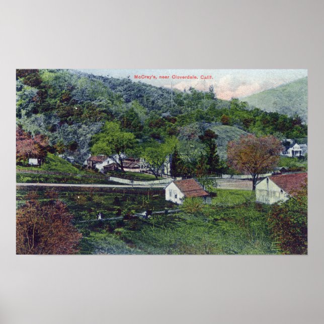 Aerial View of McCray's Cloverdale, CA Poster (Framsidan)