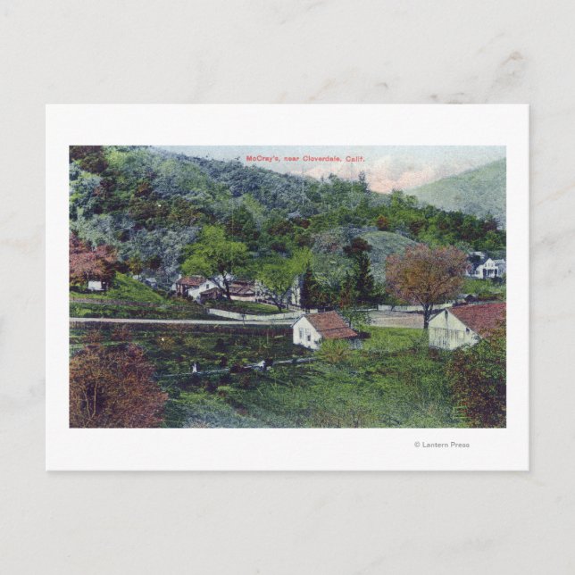 Aerial View of McCray's Cloverdale, CA Vykort (Framsida)