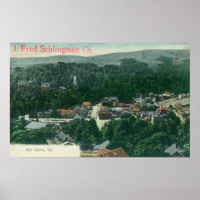 Aerial View of Mill ValleyMill Valley, CA Poster (Framsidan)