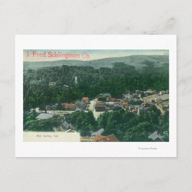 Aerial View of Mill ValleyMill Valley, CA Vykort (Framsida)