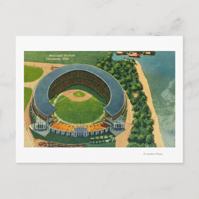Aerial View of Municipal StadiumCleveland, OH Vykort (Framsida)
