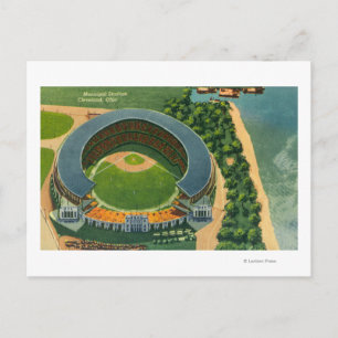 Aerial View of Municipal StadiumCleveland, OH Vykort