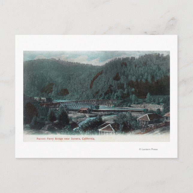 Aerial View of Parrott Ferry BridgeSonora, CA Vykort (Framsida)