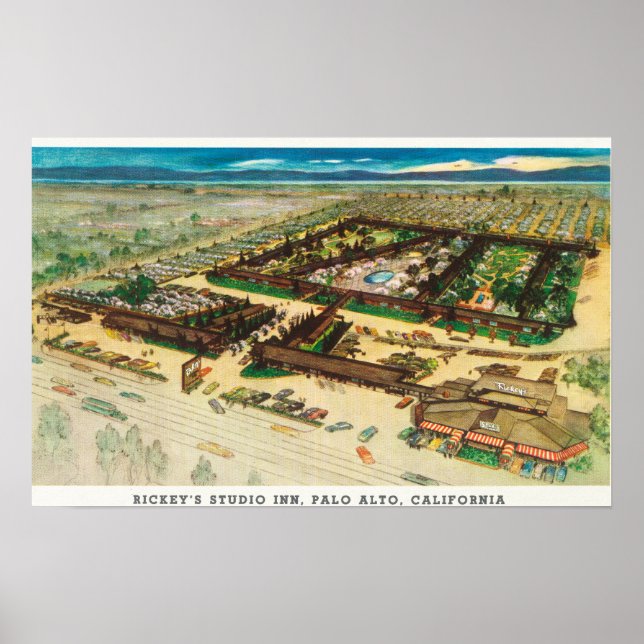 Aerial View of Rickey's Studio Inn Poster (Framsidan)