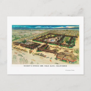 Aerial View of Rickey's Studio Inn Vykort