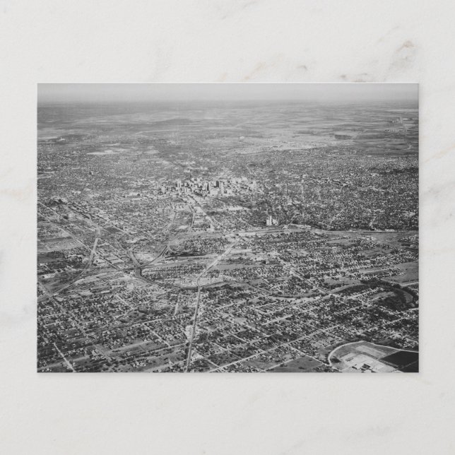 Aerial View of San Antonio, 1939 Vykort (Framsida)