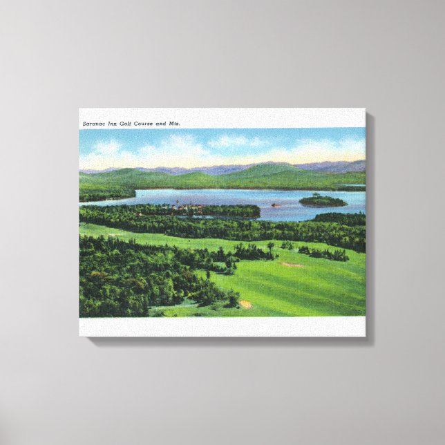 Aerial View of Saranac Inn Golf Course & Canvastryck (Framsida)