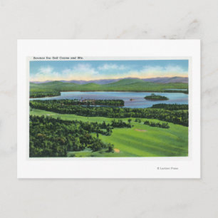 Aerial View of Saranac Inn Golf Course & Vykort