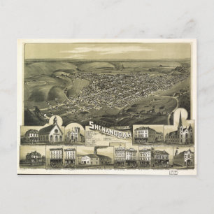 Aerial View of Shenandoah, Pennsylvania (1889) Vykort