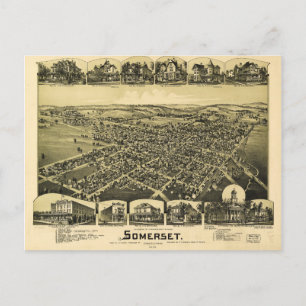 Aerial View of Somerset, Pennsylvania (1900) Vykort