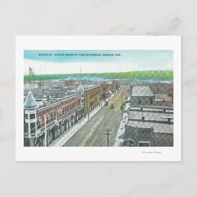 Aerial View of State Street and Snake River Vykort (Framsida)