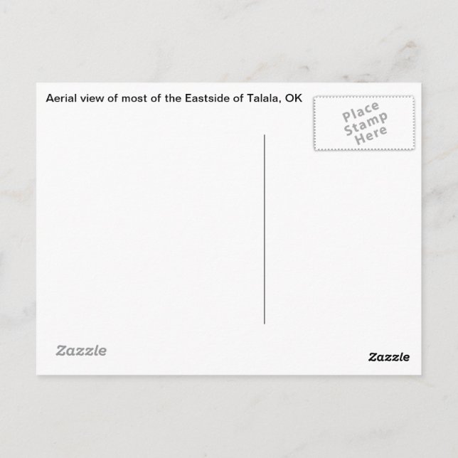 Aerial View of Talala, OK vykort (Baksida)