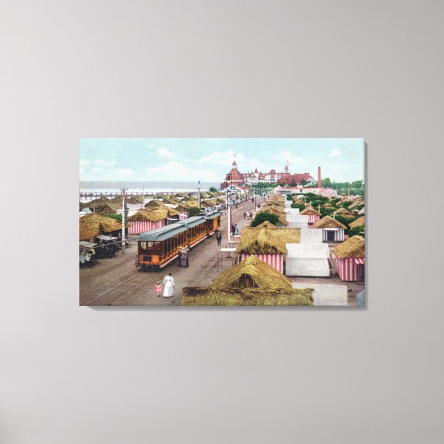 Aerial View of Tält CityCoronado Beach, CA Canvastryck (Framsida)