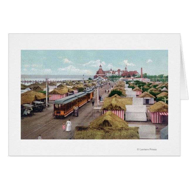 Aerial View of Tält CityCoronado Beach, CA Hälsningskort (Framsidan Horizontal)