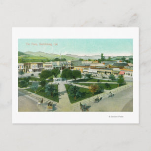 Aerial View of the City PlazaHealdsburg, CA Vykort