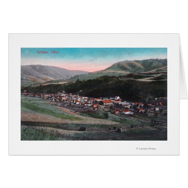 Aerial View of the CityCuldesac, ID Hälsningskort (Framsidan Horizontal)