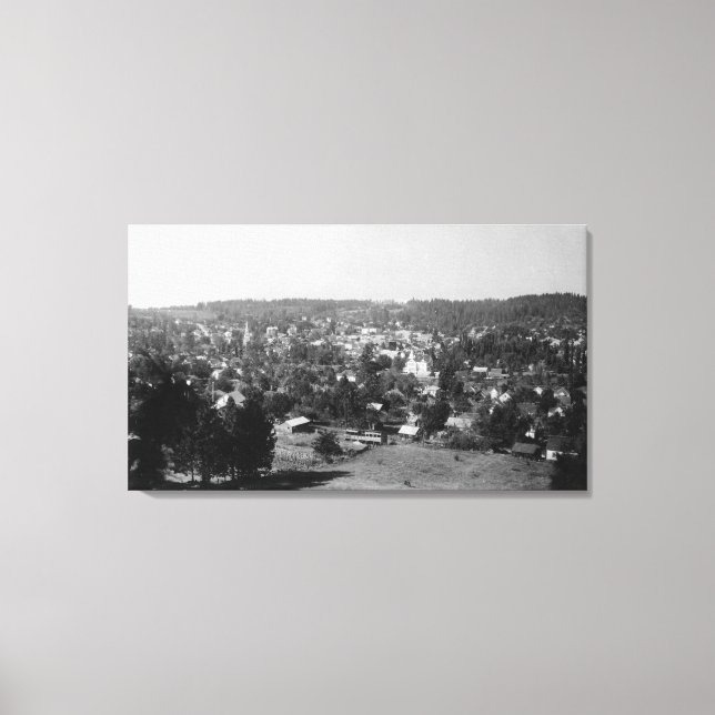 Aerial View of the CityGrass Valley, CA Canvastryck (Framsida)