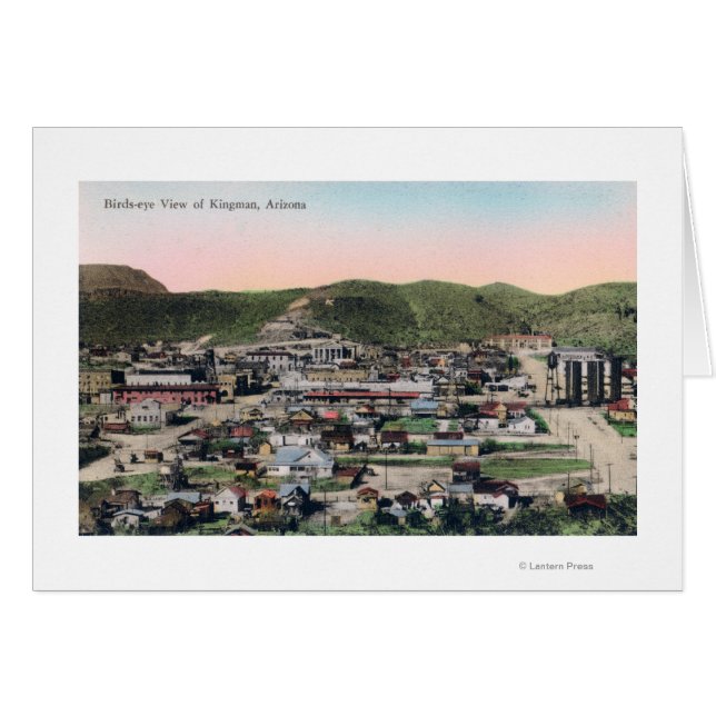 Aerial View of the CityKingman, AZ Hälsningskort (Framsidan Horizontal)