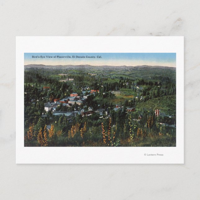 Aerial View of the CityPlacerville, CA Vykort (Framsida)