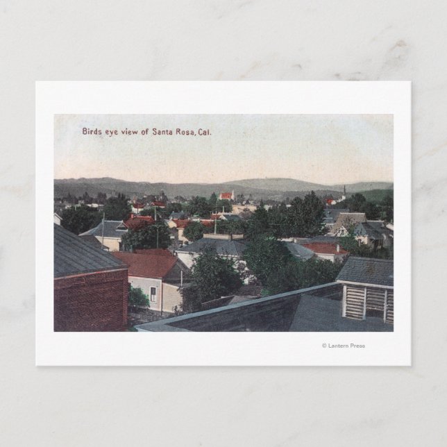 Aerial View of the CitySanta Rosa, CA Vykort (Framsida)