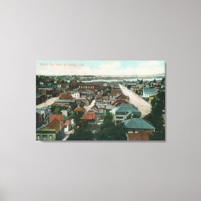 Aerial View of the CityVallejo, CA Canvastryck (Framsida)