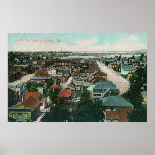 Aerial View of the CityVallejo, CA Poster (Framsidan)