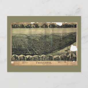 Aerial View of Toronto, Ohio (1899) Vykort
