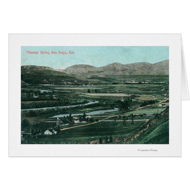 Aerial View of Uppdrag ValleySan Diego, CA Hälsningskort (Framsidan Horizontal)
