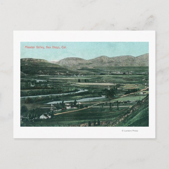 Aerial View of Uppdrag ValleySan Diego, CA Vykort (Framsida)