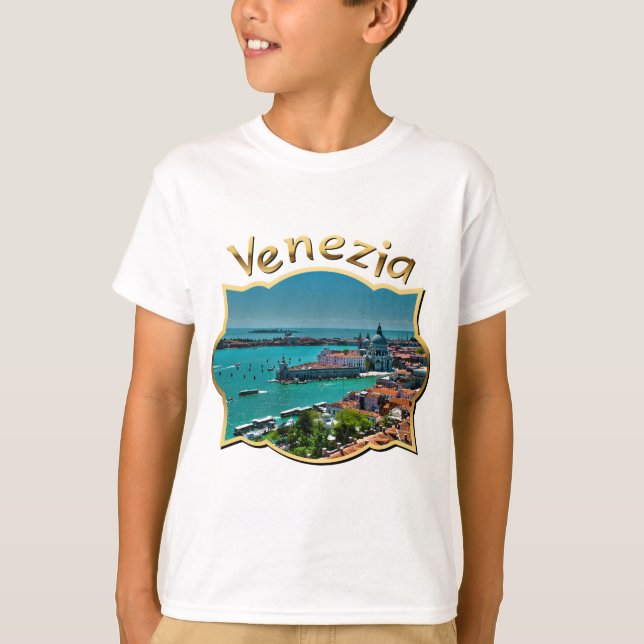 Aerial View of Venedig, Italien Tee Shirt (Framsida)