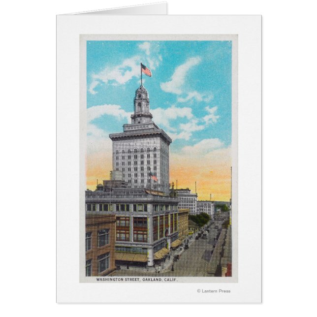 Aerial View of Washington Street Oakland, CA Hälsningskort (Framsidan)