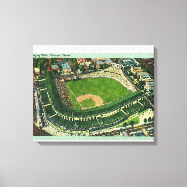 Aerial View of Wrigley Fält # 2Chicago, IL Canvastryck (Framsida)