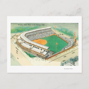 Aerial View of Wrigley Fält # 3Chicago, IL Vykort