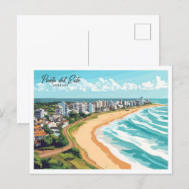Aerial View Punta del Este Uruguay Travel Vykort