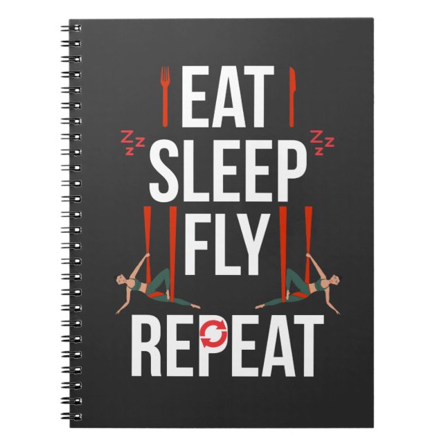 Aerial Yoga Artist Gymnastic Dance Aerialist Girl Anteckningsbok (Framsidan)