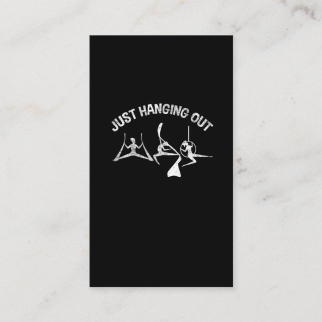 Aerial Yoga Gymnastic Artist Dance Aerialist Girl Visitkort (Framsida)