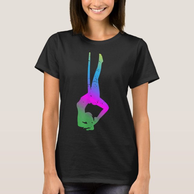 Aerial Yoga Hammock Modern Yoga T Shirt (Framsida)