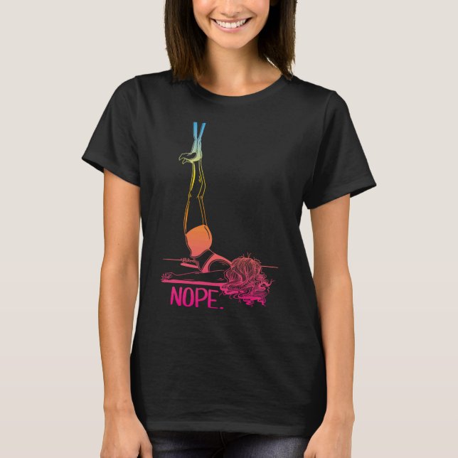 Aerial Yoga Hammock Nope Färg T Shirt (Framsida)