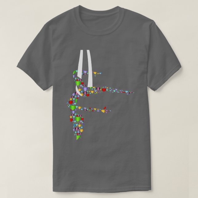 Aerial Yoga Hearts T Shirt (Design framsida)