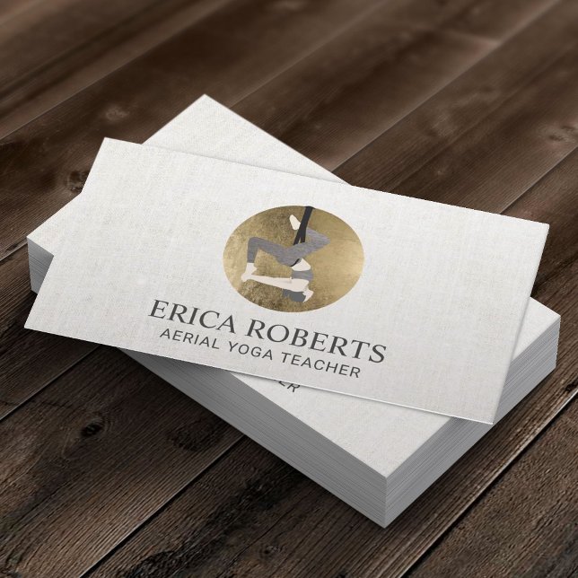 Aerial Yoga Instructions Pilates Guld Circle Visitkort (Skapare uppladdad)