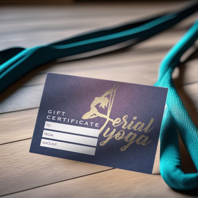 Aerial YOGA Meditation Instructions Gift Certifica Visitkort (Skapare uppladdad)